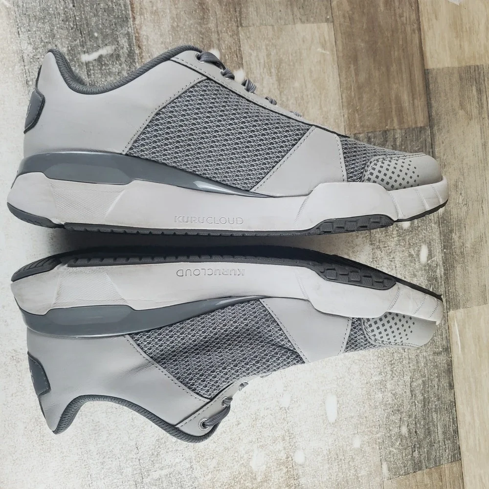 KURU Quantum 2.0 Mens Shoes Sz 11.5 W Running Storm Gray Mesh Lace Up Sneakers
